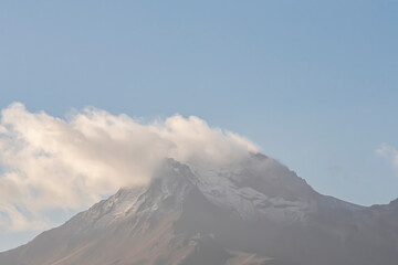 Erciyes Top of Erciyes Mountain. Height of 3,864 metres is the highest mountain in Cappadocia and central Anatolia. It is a volcano