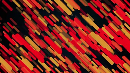 Poster - Oblique rain of glowing straight particles in the dark space, 3d rendering computer backdrop