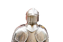 Warrior Suit Of Armor Isolated On White Background.