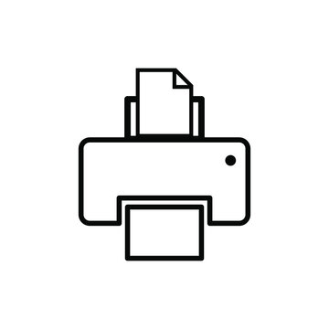printer icon vector. printer icon black on white background. printer icon simple and modern.