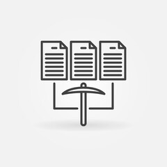 Poster - Vector Data Mining outline concept icon or design element
