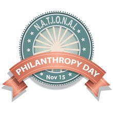 National Philanthropy Day Sign And Badge