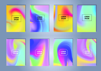 Poster - colorful vector blurred gradient textures. background for social media post, wallpaper, mobile app, 