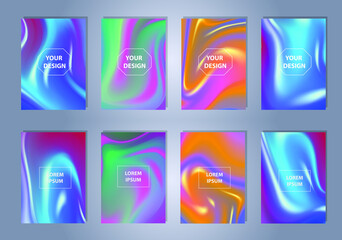 Poster - colorful vector blurred gradient textures. background for social media post, wallpaper, mobile app, 