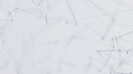 Poster - Abstract 3d render, background design, molecular structure concept, 4k animation