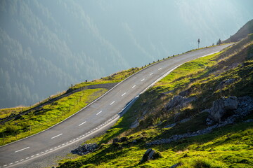 A road through Swiss Alps