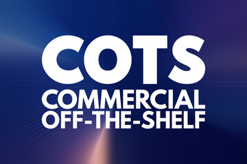 Poster - COTS - Commercial Off-the-Shelf acronym, business concept background