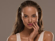 © Utkamandarinka - Beautiful woman face with healthy clean slon spa concept cosmetic skin care