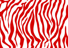 Texture Of Tiger Red On White Background For Textile Clothing Linen Paper