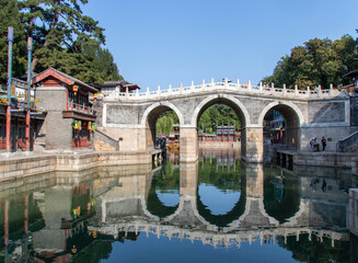 Canvas Print - Pont sur la rue de Suzhou, palais d’Eté à Pékin, Chine