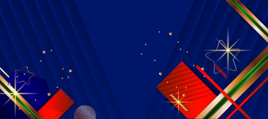 Wall Mural - Christmas gold design background blue red and green design colors abstract shiny color golden. Stock vector illustration