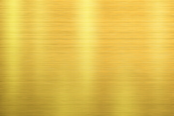 gold metal texture of brushed stainless steel plate with the reflection of light.