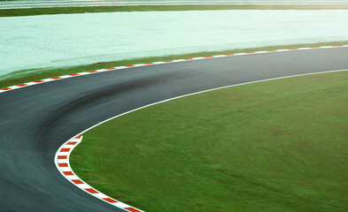 Wall Mural - Circuit racetrack, elevated view