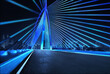 Night scene bridge and motion blur effect