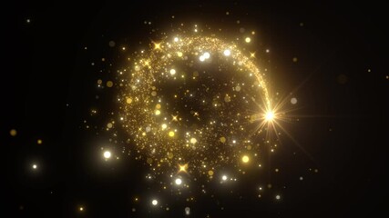 Wall Mural - circle particles animation star trail