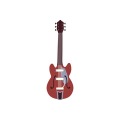 Poster - guitar acoustic instrument flat style icon vector design