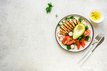 Poster - Healthy lunch with grilled chicken