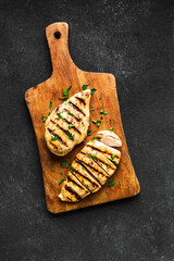 Canvas Print - Grilled chicken fillet