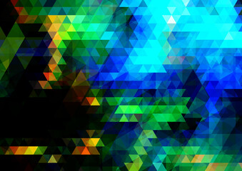 Poster - A bright abstract background with a geometric texture of triangles.