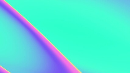Poster - Abstract colorful wavy background in bright blue, orange and green color. Modern colorful wallpaper. Seamless loop animation. 3d rendering.