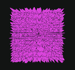 Leinwandbilder - Big data and complex information visualization concept. Glitched and distorted 3d surface, graph or map mathematical function.