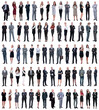 © ASDF - collage of young business people standing in a row.