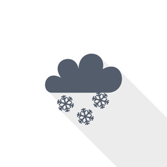 Aufkleber - Snowing vector icon, flat design illustration in eps 10