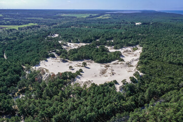 Wall Mural - dunes near Stilo lighthouse in Mierzeja Sarbska nature reserve over Baltic Sea in Poland