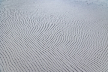 Sand pattern on a beach of Sarbsko Spit landscape park on the Baltic Sea coast in Poland