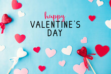 Valentine Day Love Concept With Heart Background.