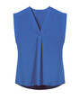 Navy blue elegant woman summer sleeveless office blouse isolated on white