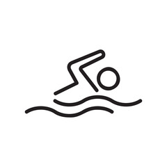 Poster - Swimming pool icon isolated on white background. Swimming pool icon in trendy design style. Swimming pool icon modern and simple flat symbol for web site, mobile, logo, app, UI. line icon