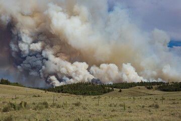 raging wildfire burns colorado forest