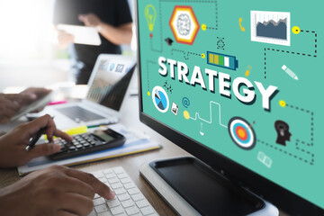 Wall Mural - Business planning strategy creative agency business brain storm Creative and inspiration User experience