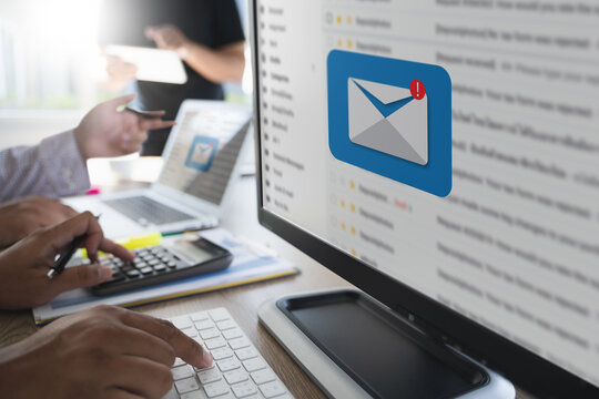 Mail Communication Connection message to mailing contacts phone Global Letters Concept.