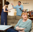 © JackF - Unhappy senior woman sitting during family conflict, emotional woman quarrel with man