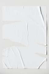 Canvas Print - White torn paper texture on the wall