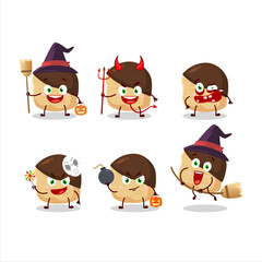 Sticker - Halloween expression emoticons with cartoon character of chocolate slime cookies