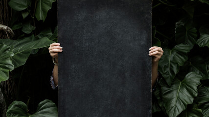 Wall Mural - Nature concept blackboard mockup