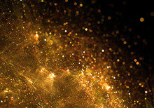 Golden Particle Burst Background