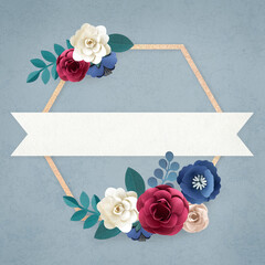 Sticker - Blank floral frame