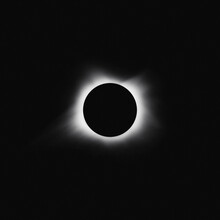 Solar Eclipse On Black Background
