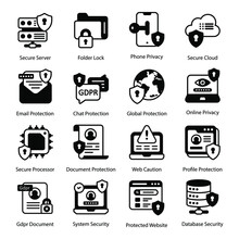 
General Data Protection Regulation Icons
