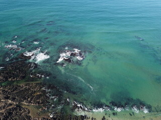 The govelle Beach view from the sky et Batz-sur-mer