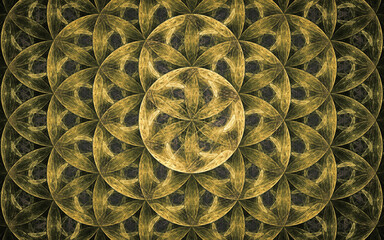 Aufkleber - digital image generated on a computer consisting of beautiful abstract geometric shapes, lines of different colors for a background image or web design