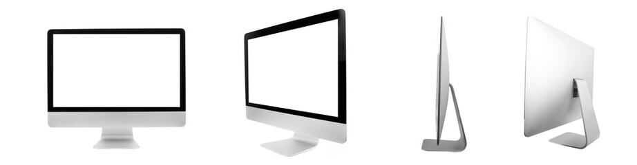 Computer monitor isolated on white background