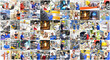 Collage mit Arbeitskräften in Industrie und Handwerk - Menschen am Arbeitsplatz - Berufsausbildung // Collage with workers in industry and trade - People at work - Vocational training 