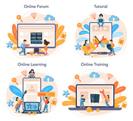 Poster - System administrator online service or platform set