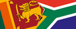 Sri Lanka and South Africa flags, two vector flags.