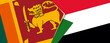 Sri Lanka and Sudan flags, two vector flags.